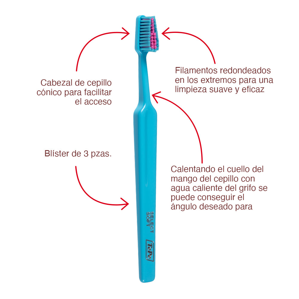 3 Cepillos Dentales Tepe Colores Surtidos - Colour Soft