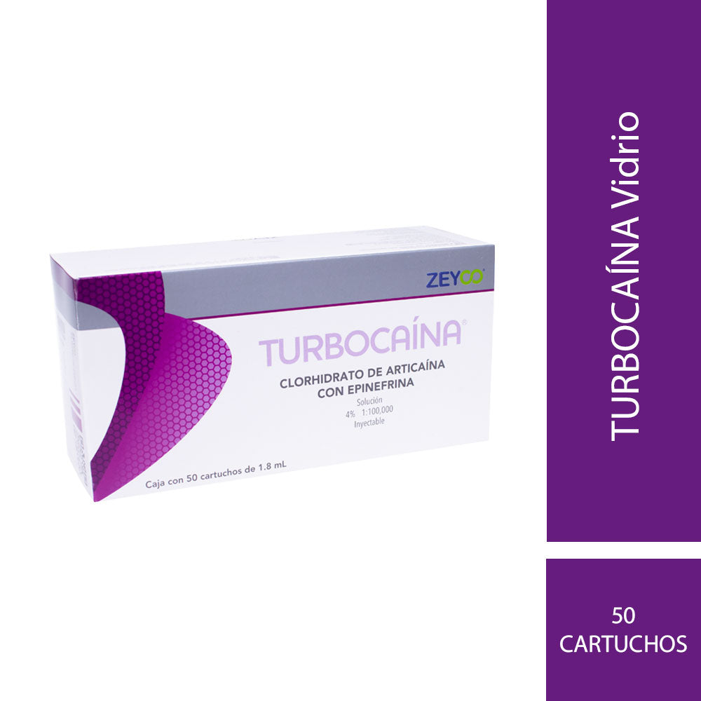 Anestésico Inyectable Articaína HCI 4% - Turbocaína Zeyco