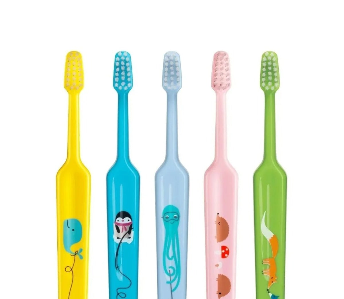 3 Cepillos Dentales Tepe de 0-3 Años- Mini Extra Soft Con Diseño